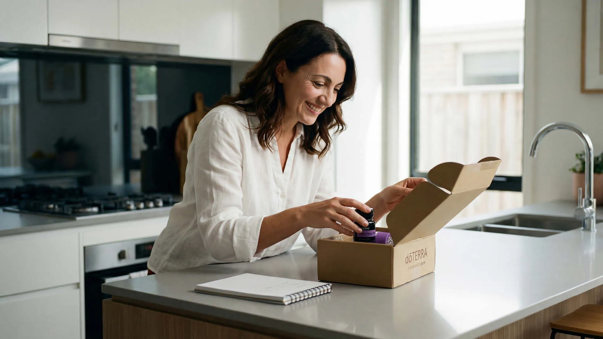 Opening the dōTERRA Sleep Well Pack at home